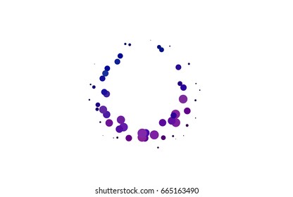 Light Pink, Blue vector illustration which consist of circles. Dotted gradient design for your business. Creative geometric background in halftone style with colored spots.