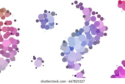 Light Pink, Blue vector illustration which consist of circles. Dotted gradient design for your business. Creative geometric background in halftone style with colored spots.