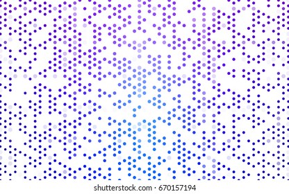Light Pink, Blue vector illustration which consist of circles. Dotted gradient design for your business. Creative geometric background in halftone style with colored spots.