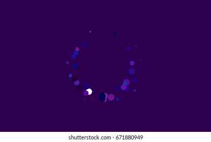 Light Pink, Blue vector illustration which consist of circles. Dotted gradient design for your business. Creative geometric background in halftone style with colored spots.