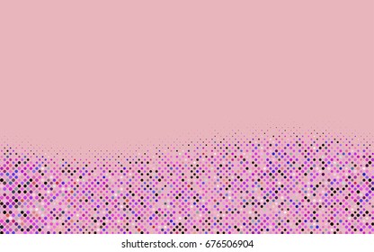 Light Pink, Blue vector illustration which consist of circles. Dotted gradient design for your business. Creative geometric background in halftone style with colored spots.