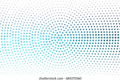 Light Pink, Blue vector illustration which consist of circles. Dotted gradient design for your business. Creative geometric background in halftone style with colored spots.