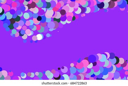 Light Pink, Blue vector illustration which consist of circles. Dotted gradient design for your business. Creative geometric background in halftone style with colored spots.