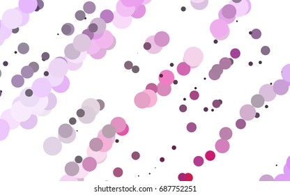 Light Pink, Blue vector illustration which consist of circles. Dotted gradient design for your business. Creative geometric background in halftone style with colored spots.