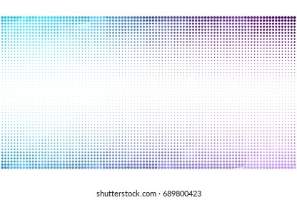 Light Pink, Blue vector illustration which consist of circles. Dotted gradient design for your business. Creative geometric background in halftone style with colored spots.