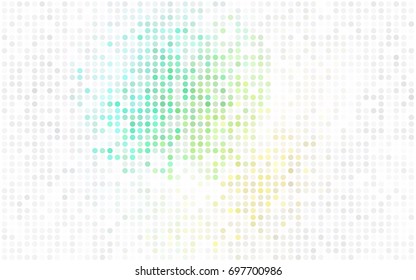 Light Pink, Blue vector illustration which consist of circles. Dotted gradient design for your business. Creative geometric background in halftone style with colored spots.