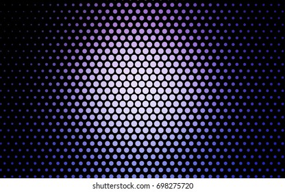 Light Pink, Blue vector illustration which consist of circles. Dotted gradient design for your business. Creative geometric background in halftone style with colored spots.