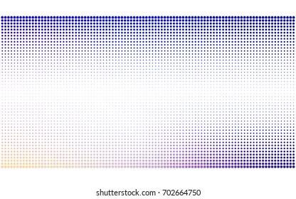 Light Pink, Blue vector illustration which consist of circles. Dotted gradient design for your business. Creative geometric background in halftone style with colored spots.