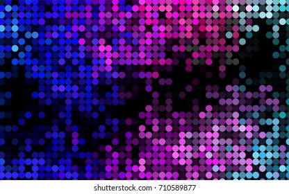 Light Pink, Blue vector illustration which consist of circles. Dotted gradient design for your business. Creative geometric background in halftone style with colored spots.