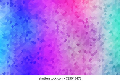 Light Pink, Blue vector illustration which consist of circles. Dotted gradient design for your business. Creative geometric background in halftone style with colored spots.