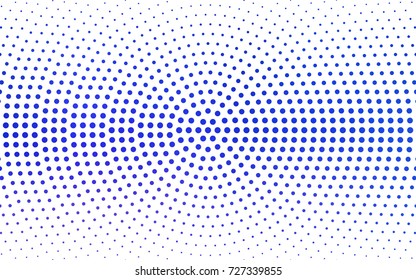 Light Pink, Blue vector illustration which consist of circles. Dotted gradient design for your business. Creative geometric background in halftone style with colored spots.