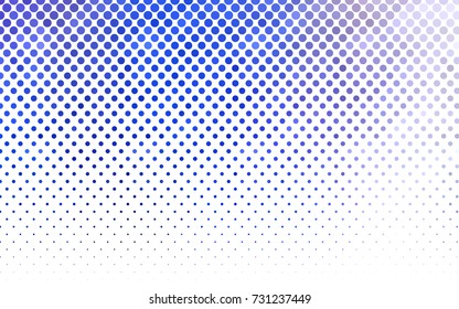 Light Pink, Blue vector illustration which consist of circles. Dotted gradient design for your business. Creative geometric background in halftone style with colored spots.