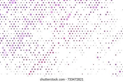 Light Pink, Blue vector illustration which consist of circles. Dotted gradient design for your business. Creative geometric background in halftone style with colored spots.