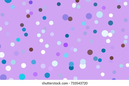 Light Pink, Blue vector illustration which consist of circles. Dotted gradient design for your business. Creative geometric background in halftone style with colored spots.
