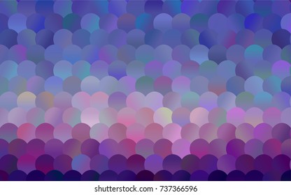 Light Pink, Blue vector illustration which consist of circles. Dotted gradient design for your business. Creative geometric background in halftone style with colored spots.