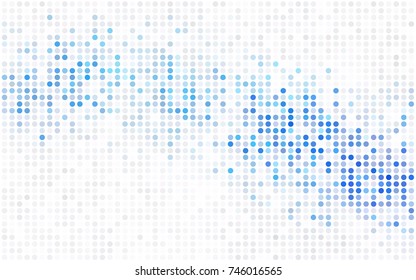 Light Pink, Blue vector illustration which consist of circles. Dotted gradient design for your business. Creative geometric background in halftone style with colored spots.