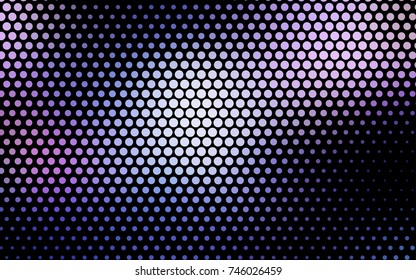 Light Pink, Blue vector illustration which consist of circles. Dotted gradient design for your business. Creative geometric background in halftone style with colored spots.