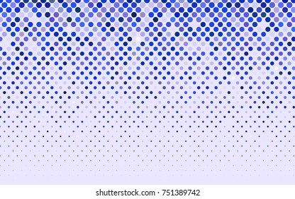 Light Pink, Blue vector illustration which consist of circles. Dotted gradient design for your business. Creative geometric background in halftone style with colored spots.