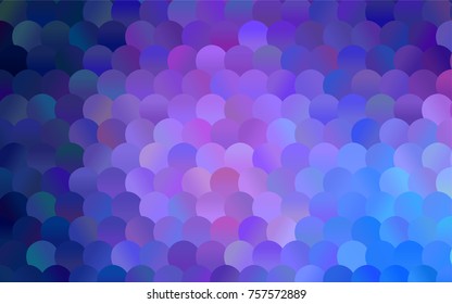 Light Pink, Blue vector illustration which consist of circles. Dotted gradient design for your business. Creative geometric background in halftone style with colored spots.