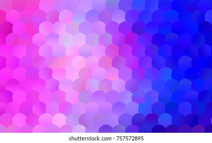 Light Pink, Blue vector illustration which consist of circles. Dotted gradient design for your business. Creative geometric background in halftone style with colored spots.