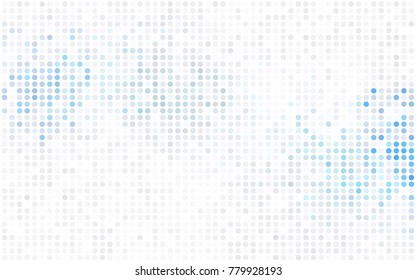 Light Pink, Blue vector illustration which consist of circles. Dotted gradient design for your business. Creative geometric background in halftone style with colored spots.