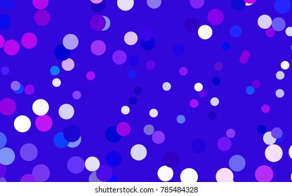 Light Pink, Blue vector illustration which consist of circles. Dotted gradient design for your business. Creative geometric background in halftone style with colored spots.