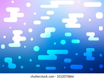 Light Pink, Blue vector indian curved pattern. Colorful abstract illustration with lines in Asian style. The pattern can be used for coloring books and pages for kids.