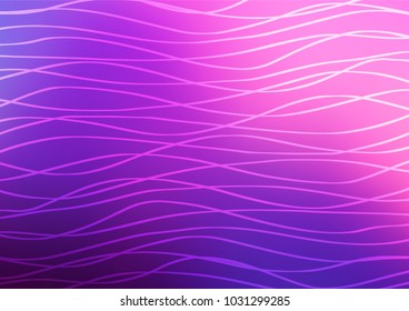 Light Pink, Blue vector indian curved background. Blurred decorative design in Indian style with lines. A completely new template for your business design.