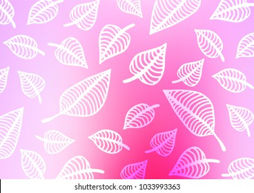 Light Pink, Blue vector indian curved pattern. An elegant bright illustration with lines in Natural style. The pattern can be used for heads of websites and designs.