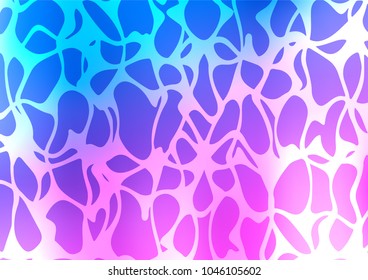 Light Pink, Blue vector indian curved texture. Glitter abstract illustration with doodles and Zen tangles. The template can be used as a background for cell phones.
