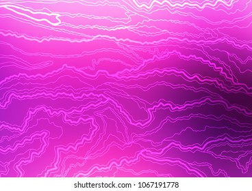 Light Pink, Blue vector indian curved background. Geometric doodle illustration in Origami style with gradient. Brand-new design for your business.