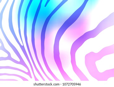 Light Pink, Blue vector indian curved background. Modern geometrical abstract illustration with doodles. The completely new template can be used for your brand book.