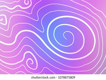 Light Pink, Blue vector indian curved template. A vague abstract illustration with doodles in Indian style. A completely new template for your business design.