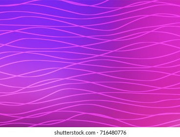 Light Pink, Blue vector indian curved texture. Modern geometrical abstract illustration with doodles. Brand-new style for your business design.