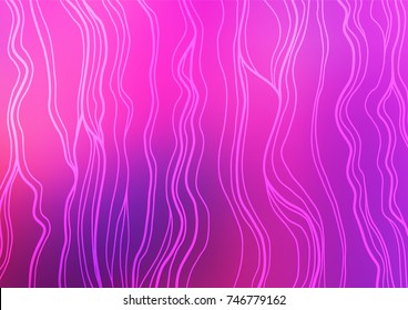 Light Pink, Blue vector indian curved background. Ethnic elegant natural pattern with gradient. The completely new template can be used for your brand book.