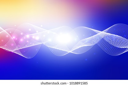 Light Pink, Blue vector layout with festival confetti. Modern geometrical abstract illustration with carnival ribbons. The pattern can be used for new year ad, booklets.