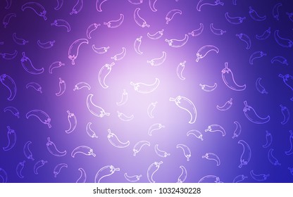 Light Pink, Blue vector layout with peppers. Decorative shining illustration with peppers on abstract template. Doodle design for your business advert of cafes.