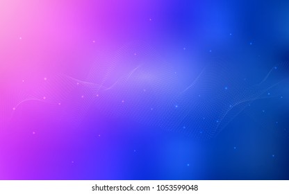 Light Pink, Blue vector layout with circle shapes. Blurred bubbles on abstract background with colorful gradient. Pattern can be used as texture of water, rain drops.