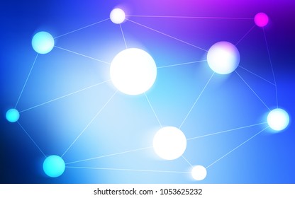 Light Pink, Blue vector layout with circles, lines. Modern abstract colorful illustration with spheres and lines. Completely new template for your brand book.