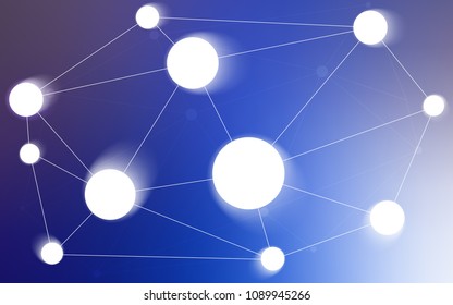 Light Pink, Blue vector layout with circles, lines. Decorative design in abstract style with triangle structure. Pattern can be used for beautiful websites.