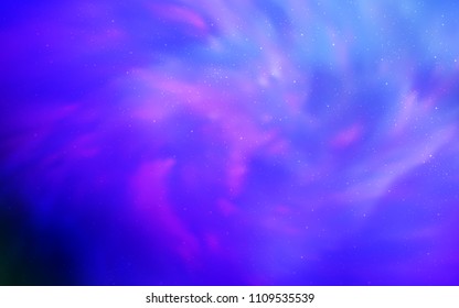 Light Pink, Blue vector layout with cosmic stars. Shining illustration with sky stars on abstract template. Best design for your ad, poster, banner.