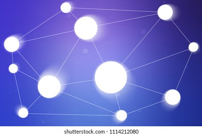 Light Pink, Blue vector layout with circles, lines. Modern abstract colorful illustration with spheres and lines. Pattern can be used for futuristic ad, booklets.