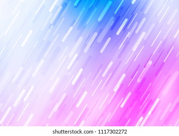 Light Pink, Blue vector layout with flat lines. Glitter abstract illustration with colored sticks. Smart design for your business advert.
