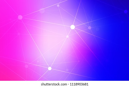 Light Pink, Blue vector layout with circles, lines. Modern abstract colorful illustration with spheres and lines. Completely new template for your brand book.