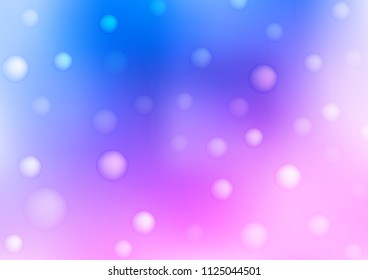 Light Pink, Blue vector layout with circle shapes. Illustration with set of shining colorful abstract circles. The pattern can be used for beautiful websites.