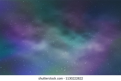 Light Pink, Blue vector layout with cosmic stars. Blurred decorative design in simple style with galaxy stars. Pattern for futuristic ad, booklets.