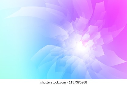 Light Pink, Blue vector layout with hexagonal shapes. White background with colorful hexagons. New template for your brand book.