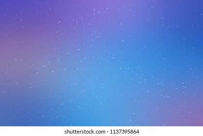 Light Pink, Blue vector layout with cosmic stars. Shining illustration with sky stars on abstract template. Pattern for futuristic ad, booklets.