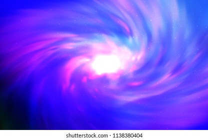 Light Pink, Blue vector layout with cosmic stars. Shining colored illustration with bright astronomical stars. Pattern for astronomy websites.