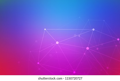 Light Pink, Blue vector layout with circles, lines. Modern abstract colorful illustration with spheres and lines. New design for ad, poster, banner of your website.